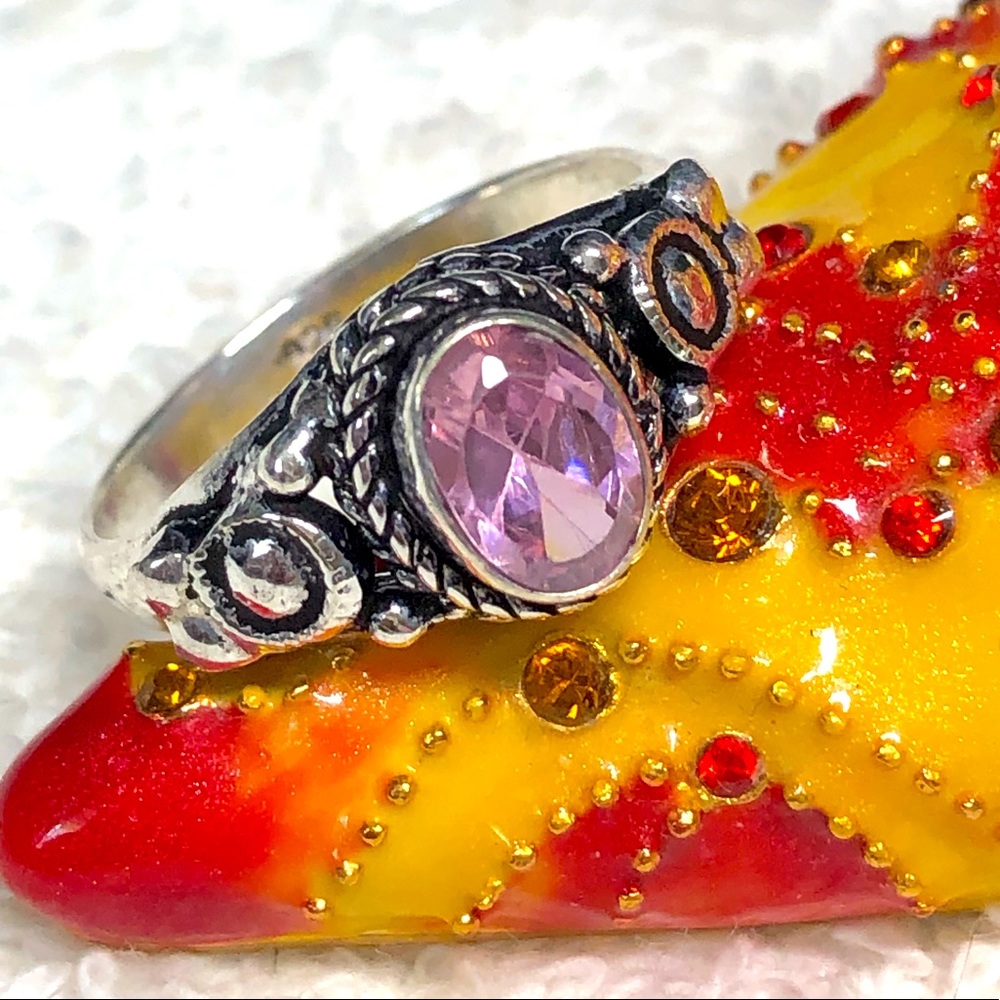 💕💍Pink topaz ring size 7